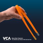11in (280mm) Never-Rust Tweezers - Sunset Orange - Image 2