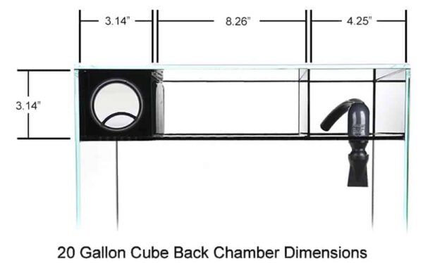 Cube 20 Starphire Ultra Clear 20 Gallon Aquarium - Waterbox Aquariums - Image 3