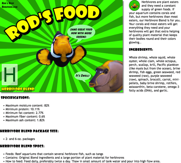 Rod's Frozen Food Flat - 6 oz - Herbivore Blend - Image 2