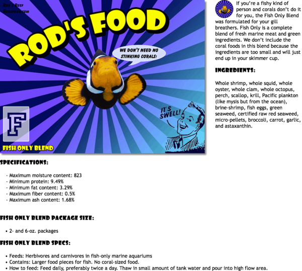Rod's Frozen Food Flat - 2 oz - Fish Only Blend - Image 3